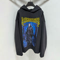Balenciaga Men's Spring and Autumn Portrait Pattern Printed Solid Color Hooded Long Sleeve Sweatshirt #74957