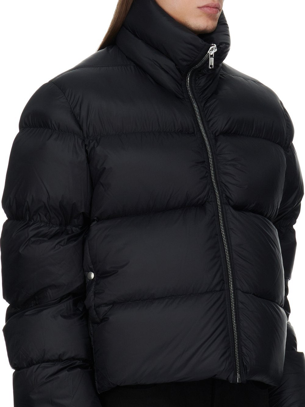 Rick Owens Men's Autumn And Winter Dark Style Collar Zip Down Jacket Warm High Street Fashion Casual Versatile Down Coat  Ngvp #9791