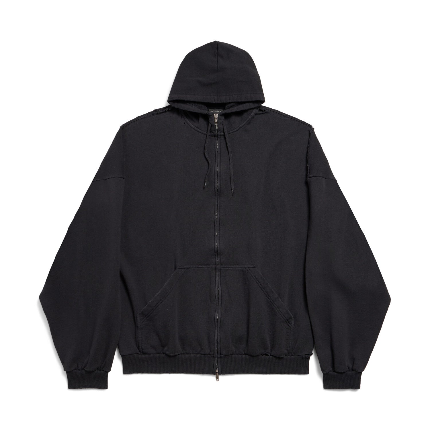 Balenciaga Men's Spring and Autumn Solid Color Alphabet Tape Print Hooded Zipper Long Sleeve Jacket #76579