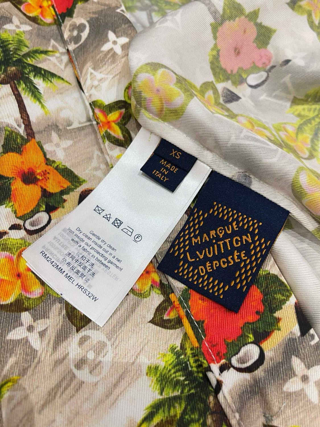 Louis Vuitton Men's Summer Floral Beach Print Single Breasted Short Sleeve Shirt Elasticated Waist Shorts Set Suit #72421