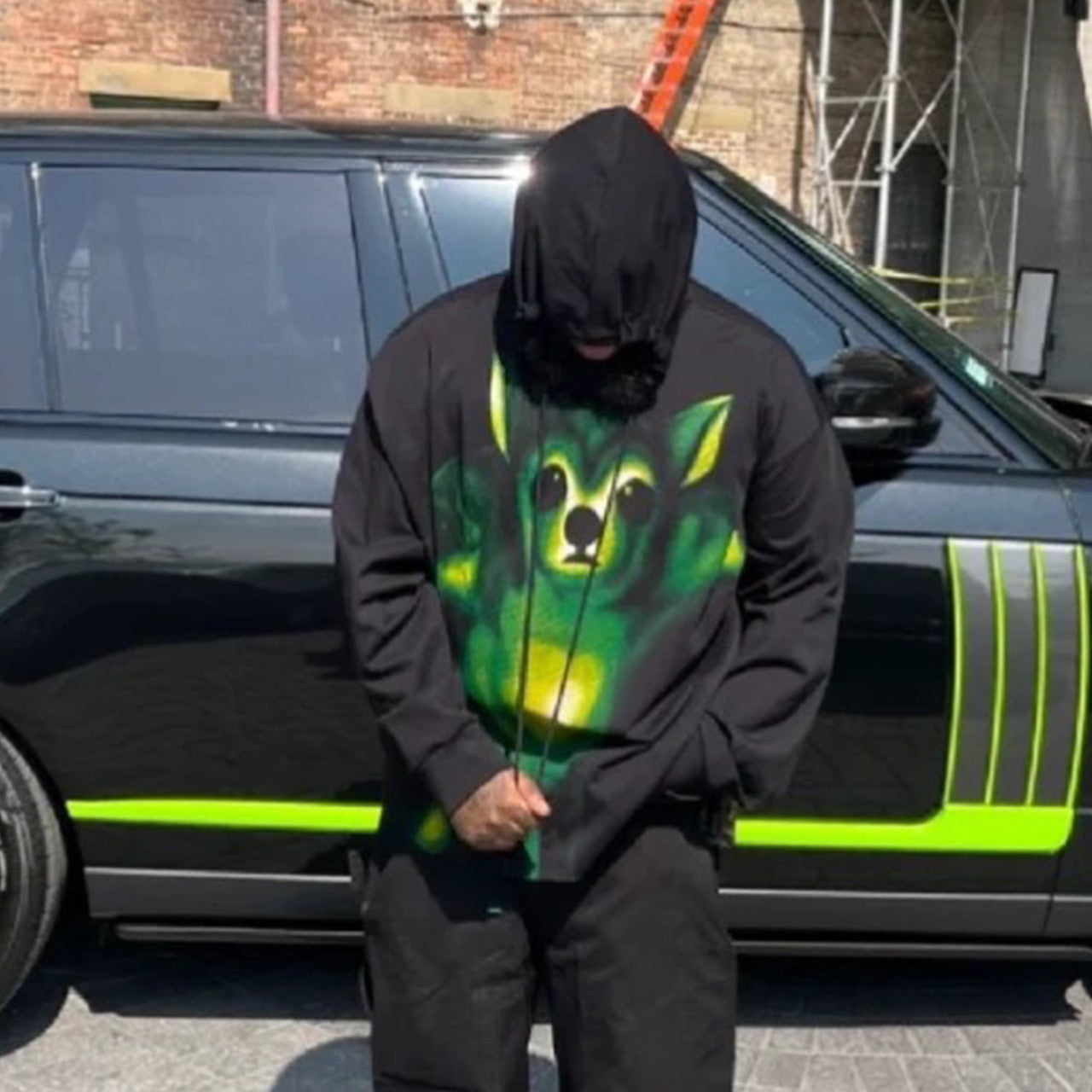 Anonymous Club Men's Women's Spring And Autumn Fashion High Street Printed Sweatshirt Hooded Trend Casual Black Hoodie Ngvp #7765