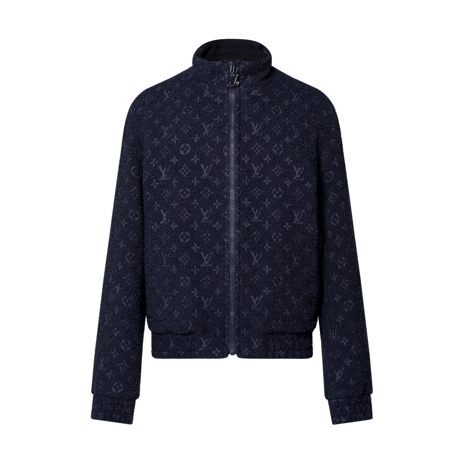 Louis Vuitton Monogram Sheep's Wool And Tweed Zip-up Belted Jacket #96733