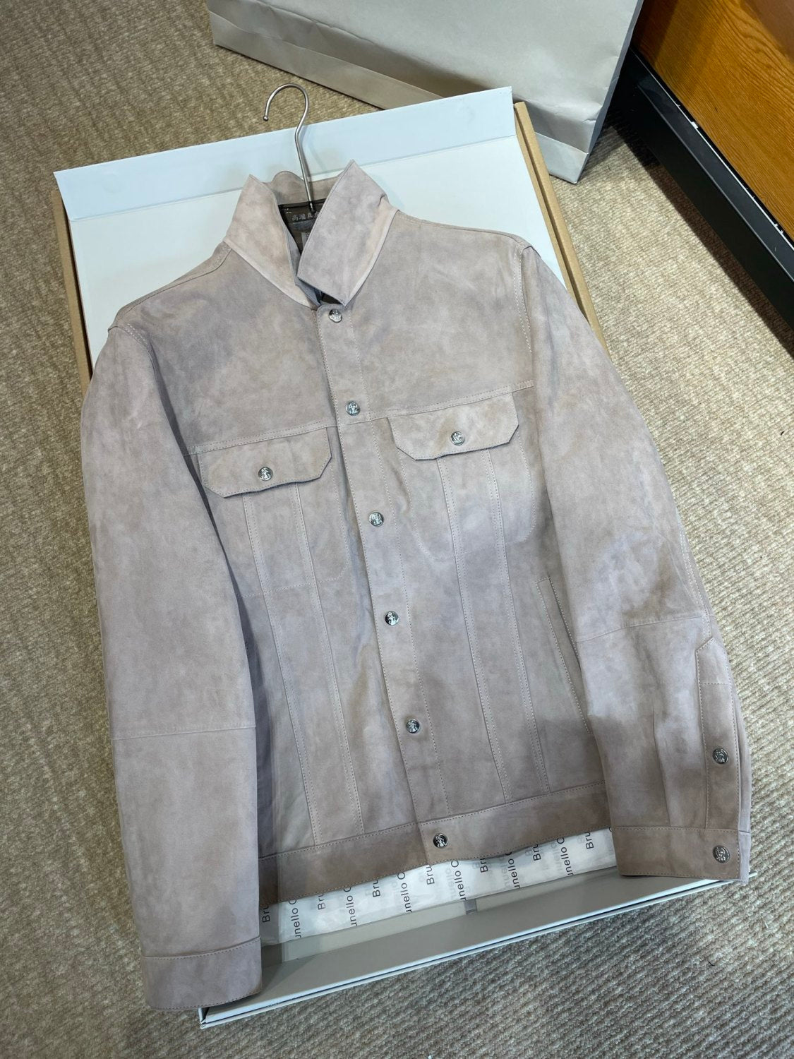 Brunello Cucinelli Men's Spring/Fall Fashion Casual Solid-Color Stand-Up Collar Single-Breasted Jacket #78845