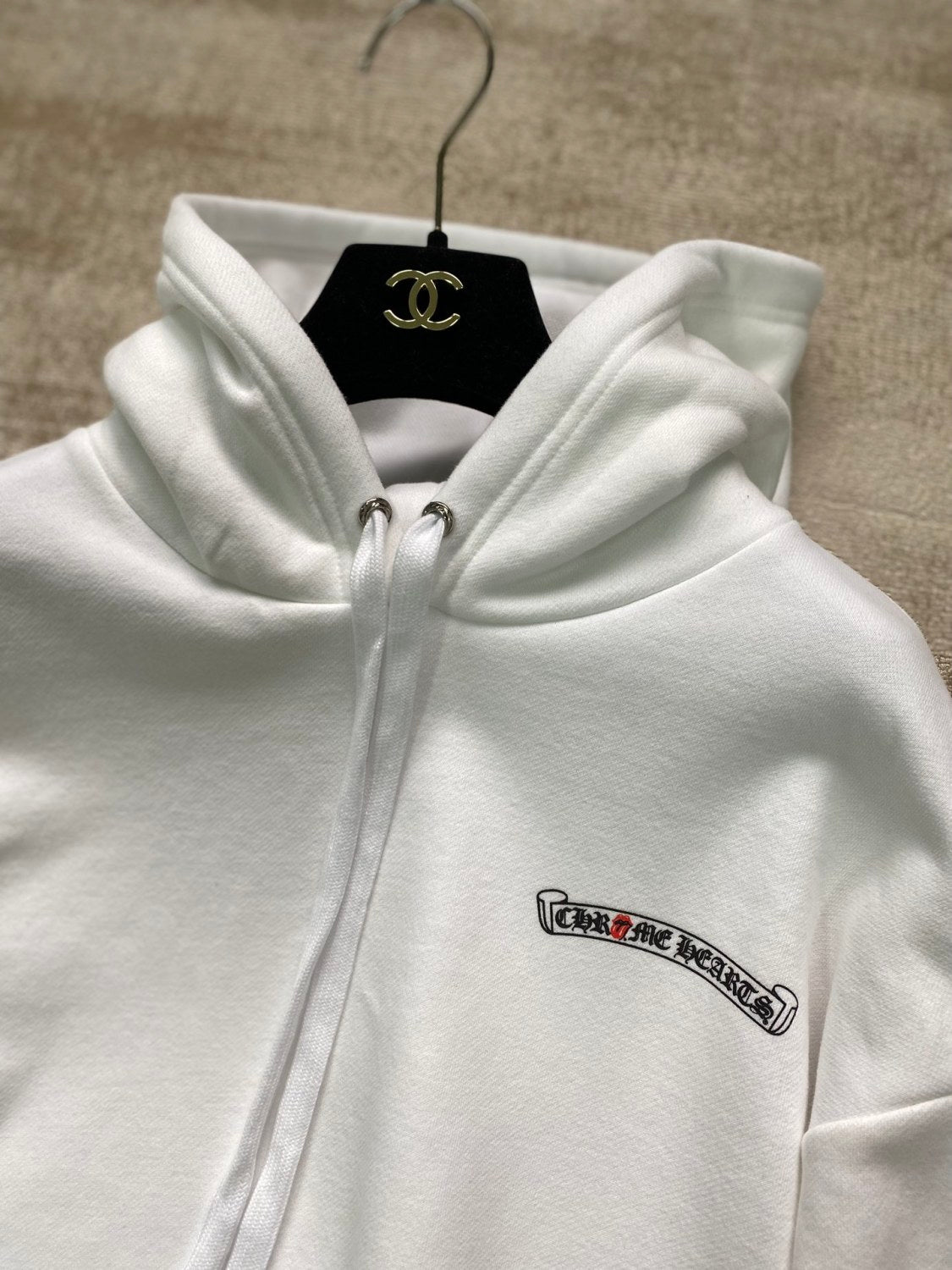 Chrome Chrome Hearts Men's Spring and Autumn Logo Printed Long Sleeve Hooded Sweatshirt Pullover #99977