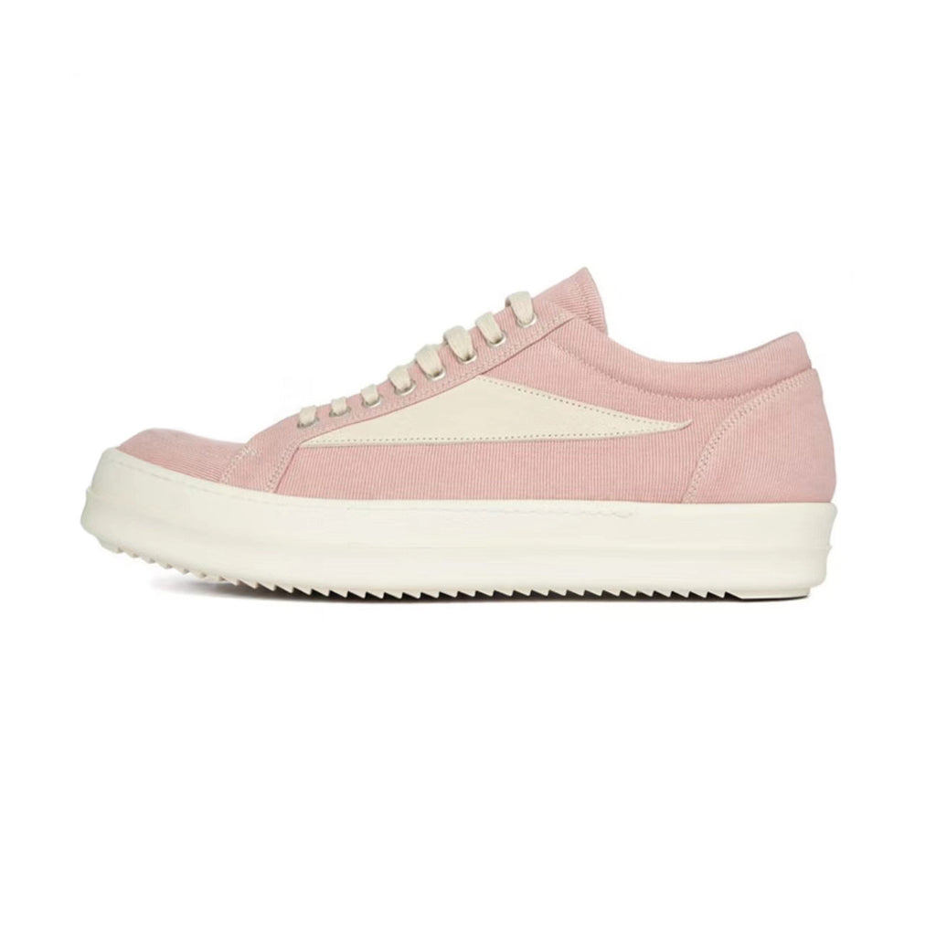 Rick Owens DRKSHDW Men's And Women's Spring/Summer Fashion Casual Round Toe Lace Up Low Top Twill Canvas Shoes #78281