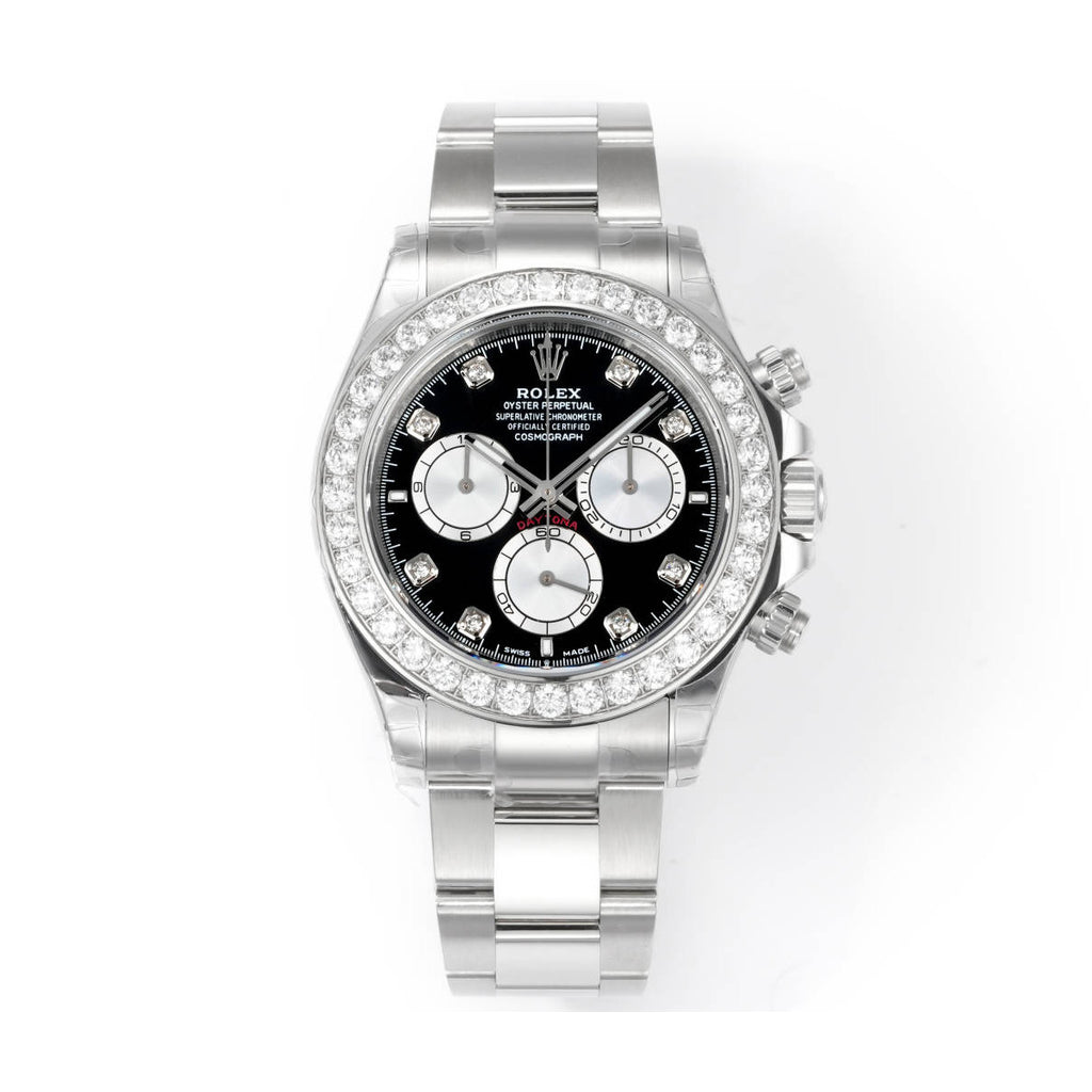 Rolex Men's Automatic Mechanical Movement 100 Meter Water Resistant Dial Watch with Diamonds #75863