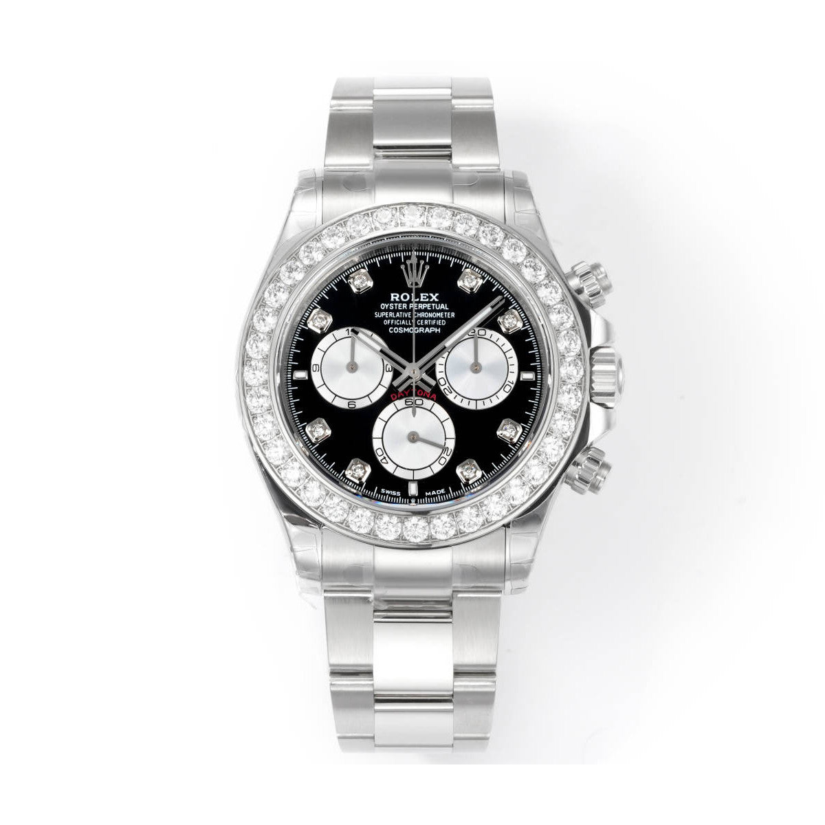 Rolex Men's Automatic Mechanical Movement 100 Meter Water Resistant Dial Watch with Diamonds #75863