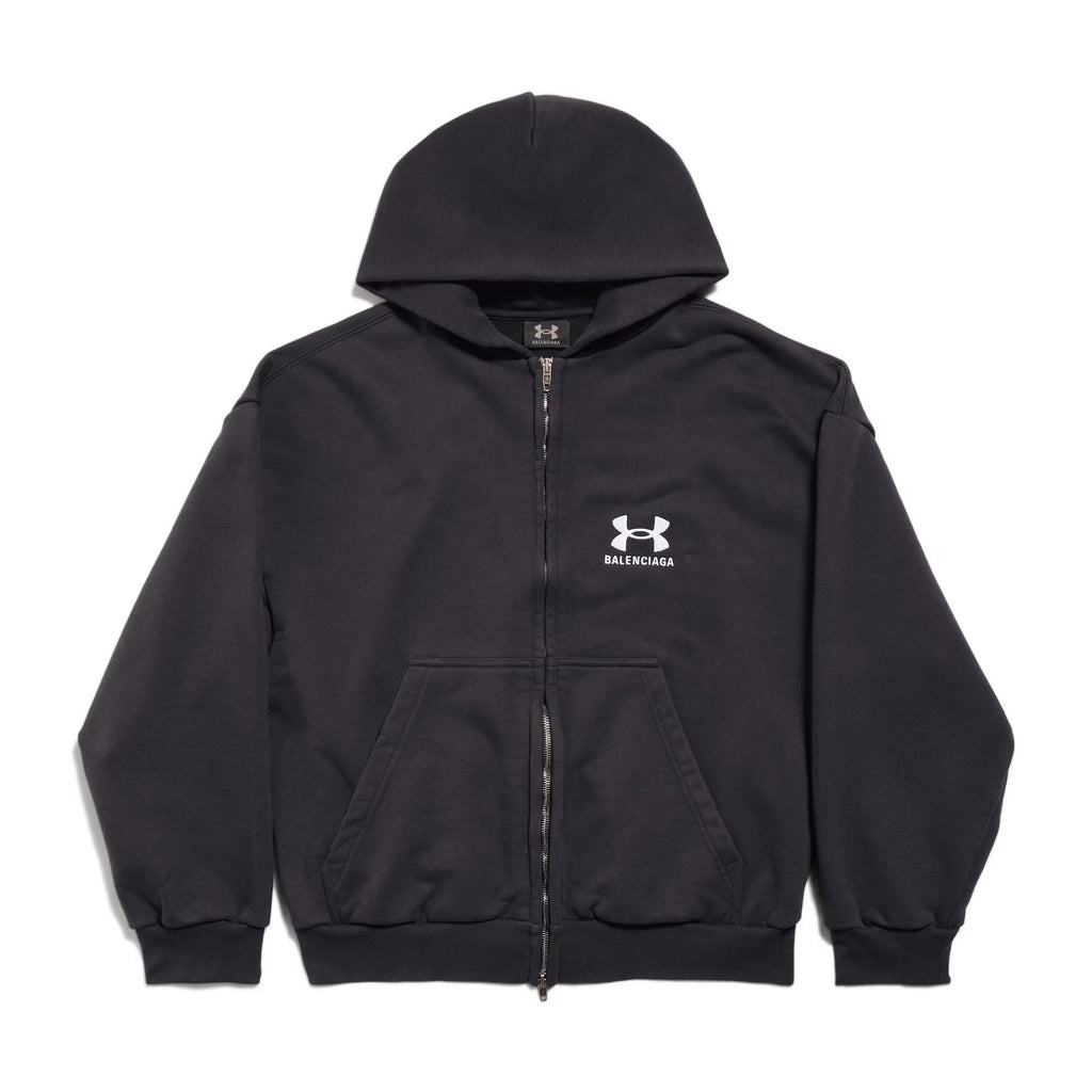 Balenciaga Men's And Women's Spring And Fall Embroidery Letter Print Hooded Zipper Long Sleeve Jacket #74215