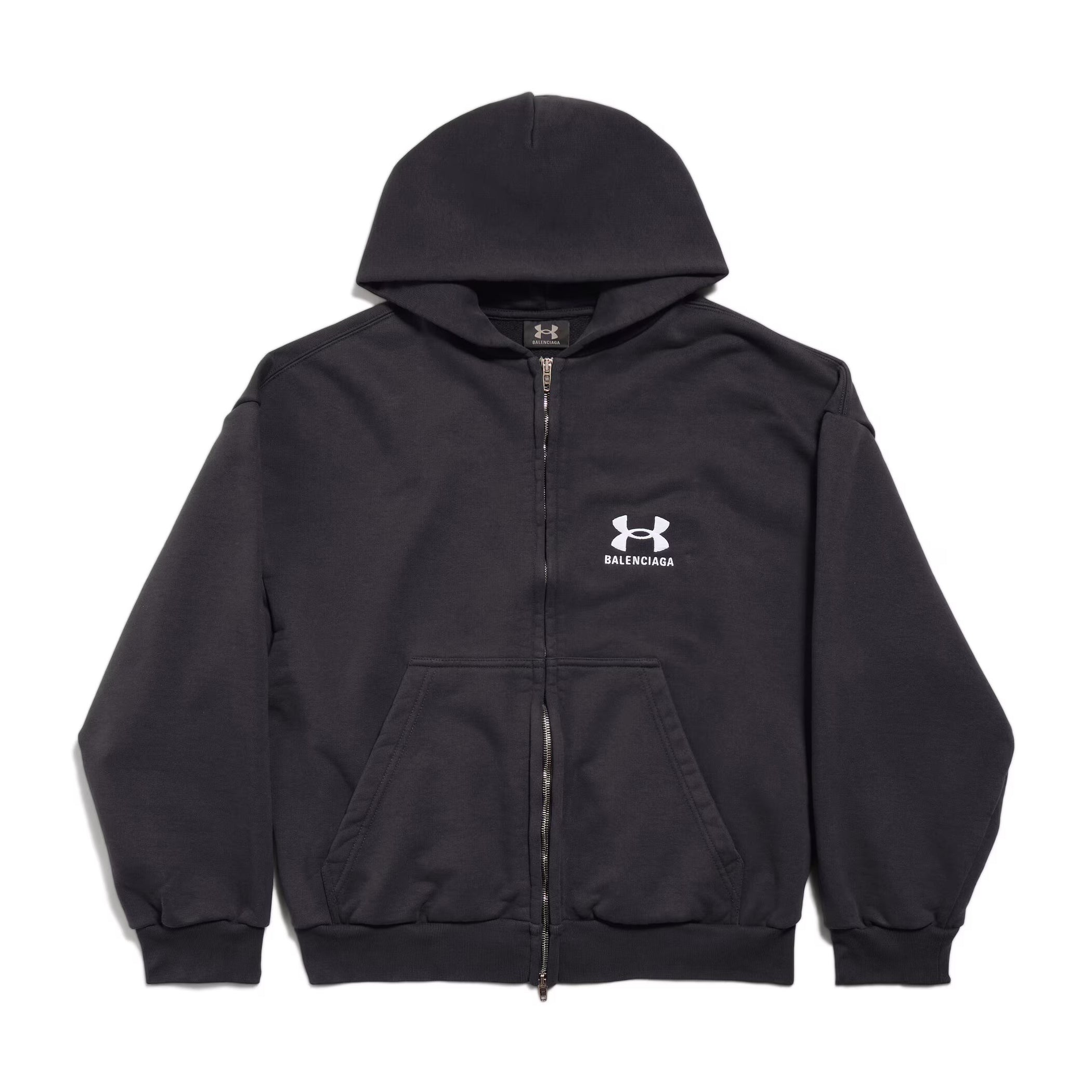 Balenciaga Men's And Women's Spring And Fall Embroidery Letter Print Hooded Zipper Long Sleeve Jacket #74215