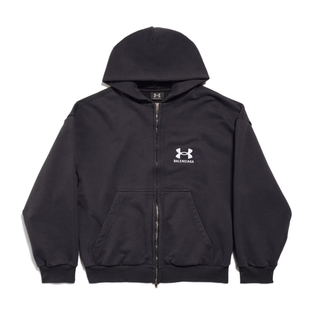 Balenciaga Men's And Women's Spring And Fall Embroidery Letter Print Hooded Zipper Long Sleeve Jacket #74215