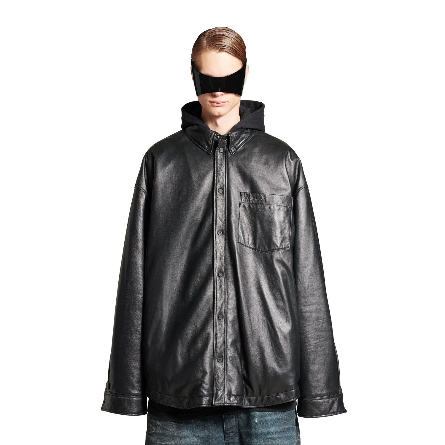 Balenciaga Men's And Women's Spring/Fall Fashion Casual Solid Color Logo Embroidered Hooded Oversized Zipper Long Sleeve Jacket Outerwear Jacket #78576