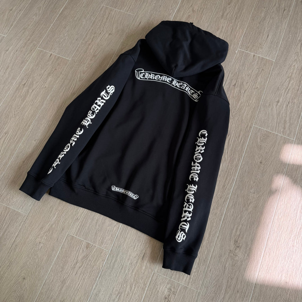 Chrome Hearts Sanskrit Letters on the Side Jacket Hooded Sweatshirt Pants #375726