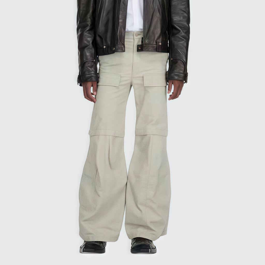 Balenciaga Men Women Solid Color Mid Waist Loose Flare Work Pants High Street Casual Four Seasons Cotton Trousers Ngvp #1691