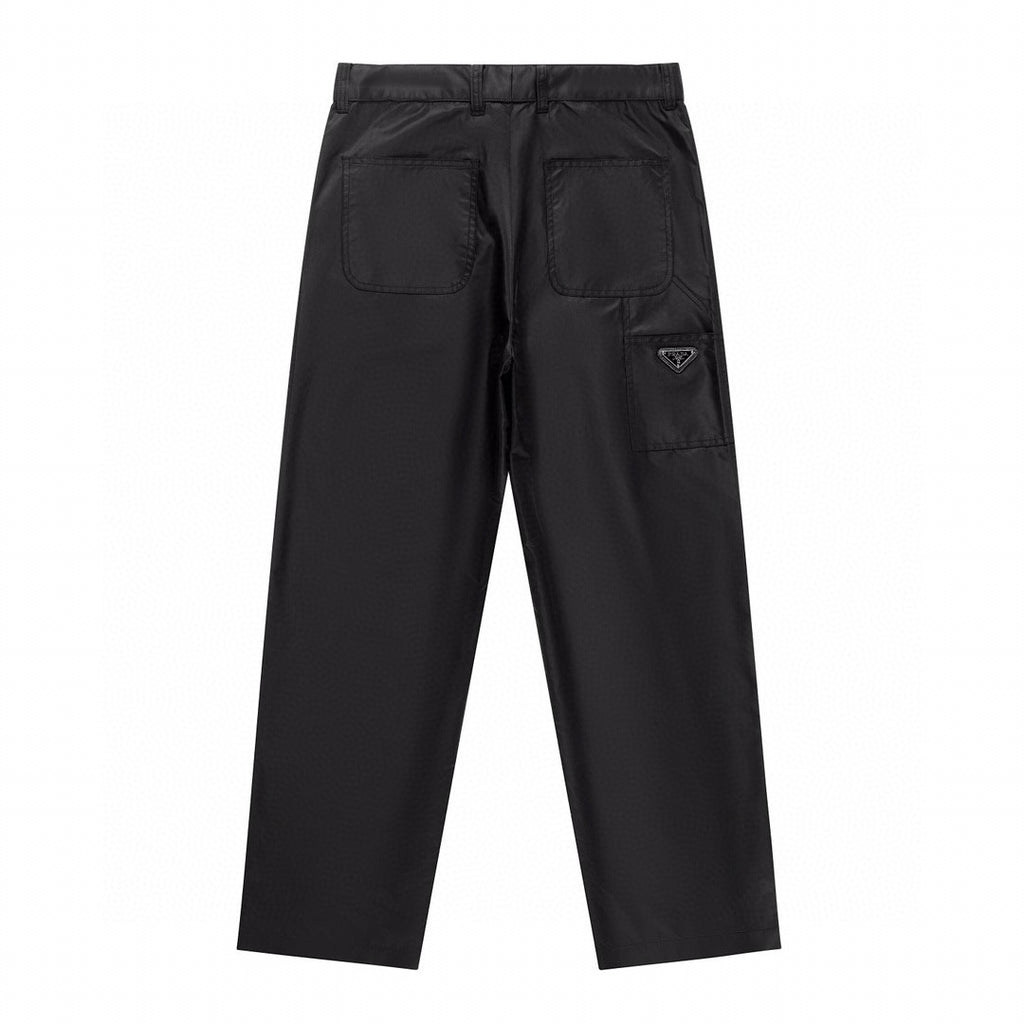 Prada Men's Spring And Autumn Nylon Lapel Single-Breasted Long-Sleeved Shirt Casual Trousers Pants Suit Set #97887