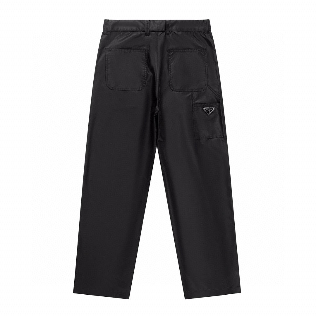 Prada Men's Spring And Autumn Nylon Lapel Single-Breasted Long-Sleeved Shirt Casual Trousers Pants Suit Set #97887