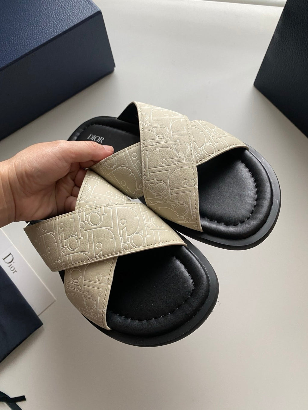 Dior Alias Men's Summer Solid Color Letter Print Casual Sandal Shoes #77154