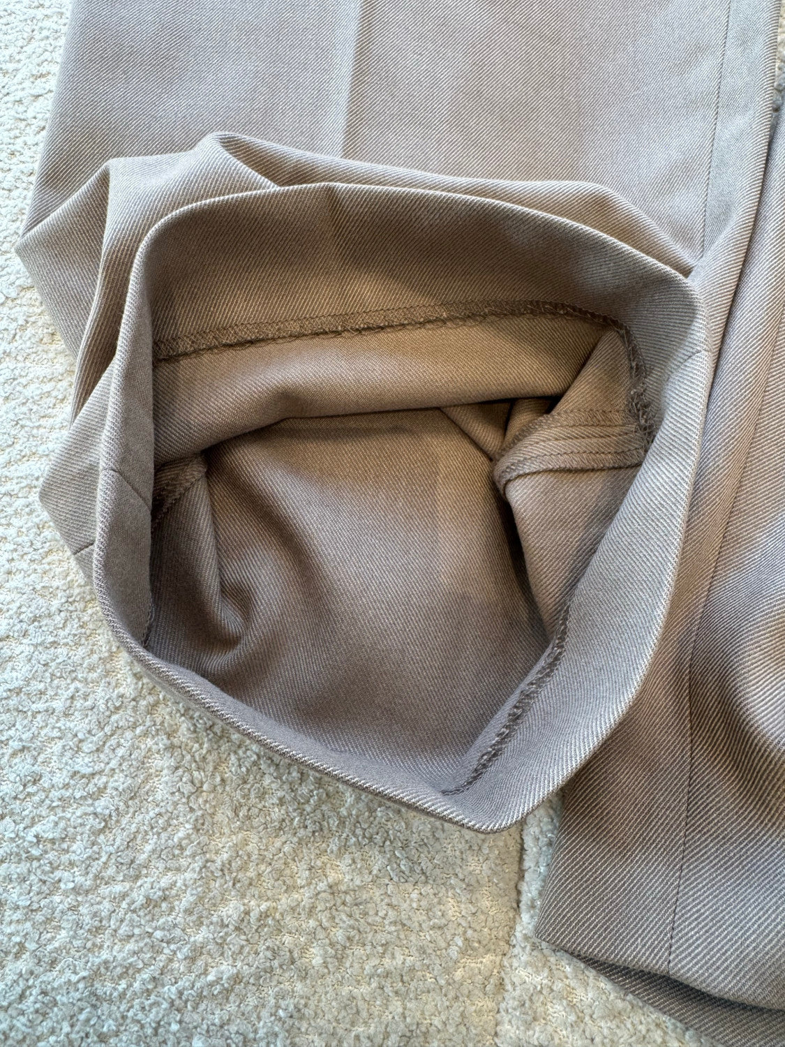 Loewe Belted Trousers in Wool Brown #334790
