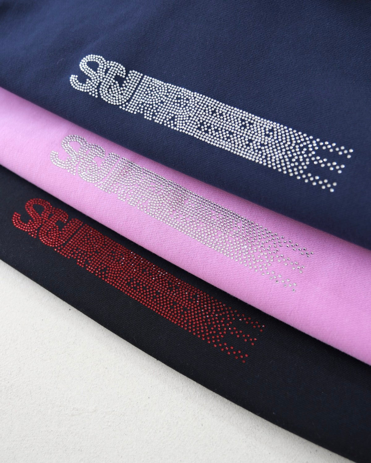Supreme x Swarovski Men's and Women's FW25 WEEK4 Motion Logo Hooded Sweatshirt rhinestone dynamic logo kangaroo pocket hooded sweatshirt #332326