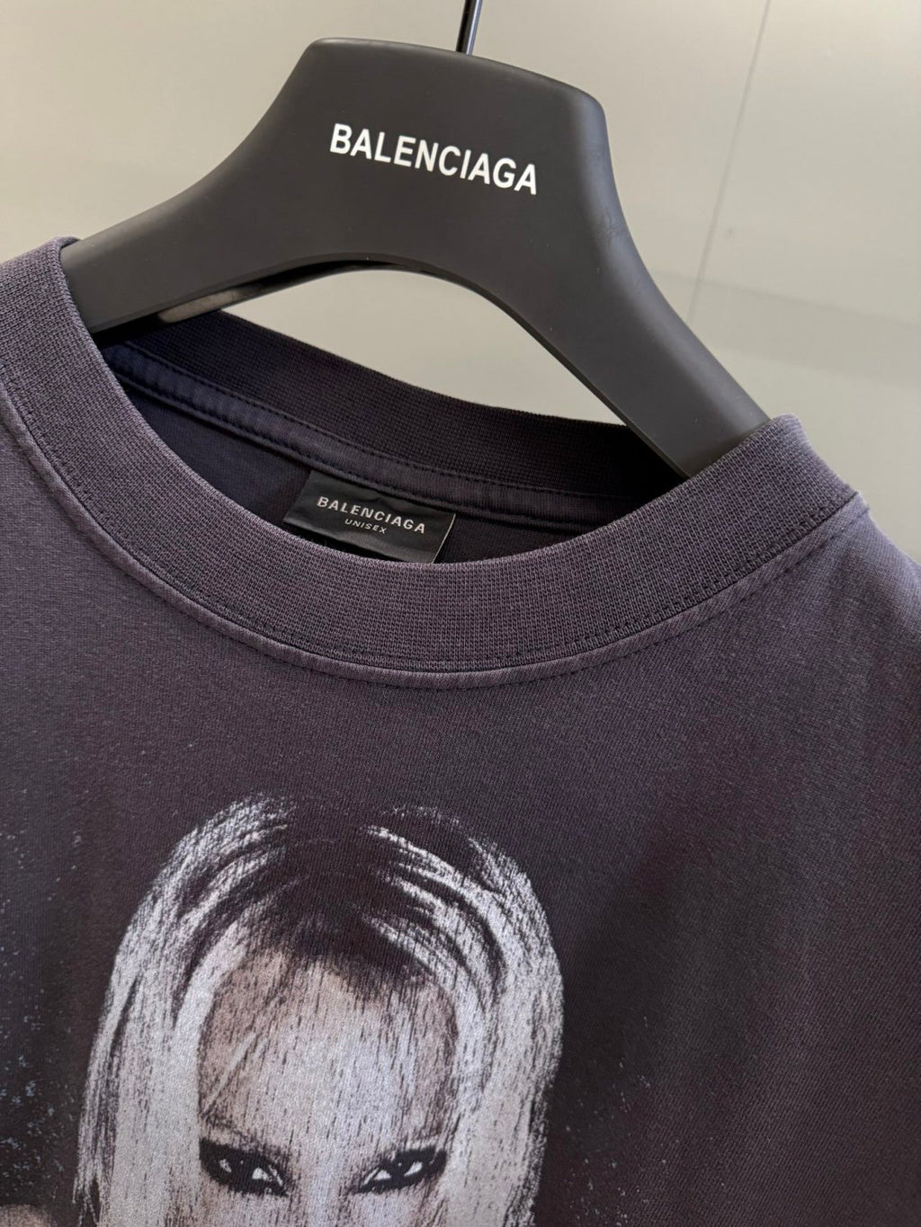 Balenciaga Men's Women's Britney Spears Series Shrunk T-Shirt Summer Round Neck Solid Color Short Sleeve Top #77649