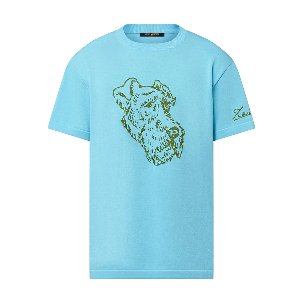 Louis Vuitton Men's Summer Embroidery Pattern Print Round Neck Cotton Short Sleeve T-Shirt #99343