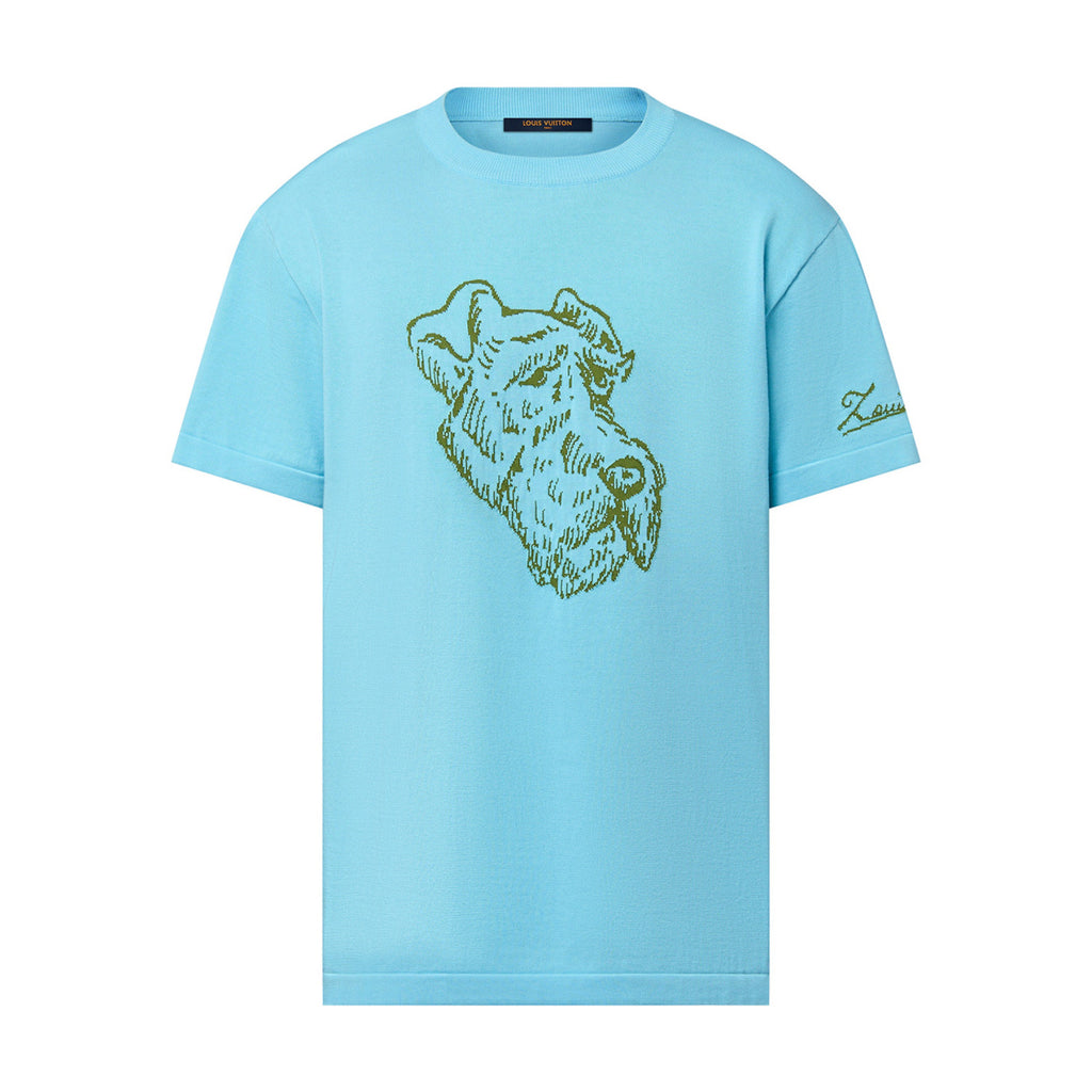 Louis Vuitton Men's Summer Embroidery Pattern Print Round Neck Cotton Short Sleeve T-Shirt #99343