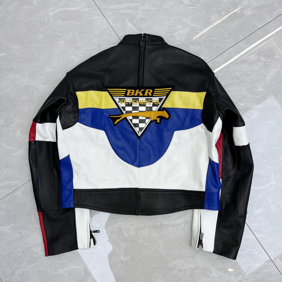 Vetements Motorcycle Zipper Leather Jacket #21918