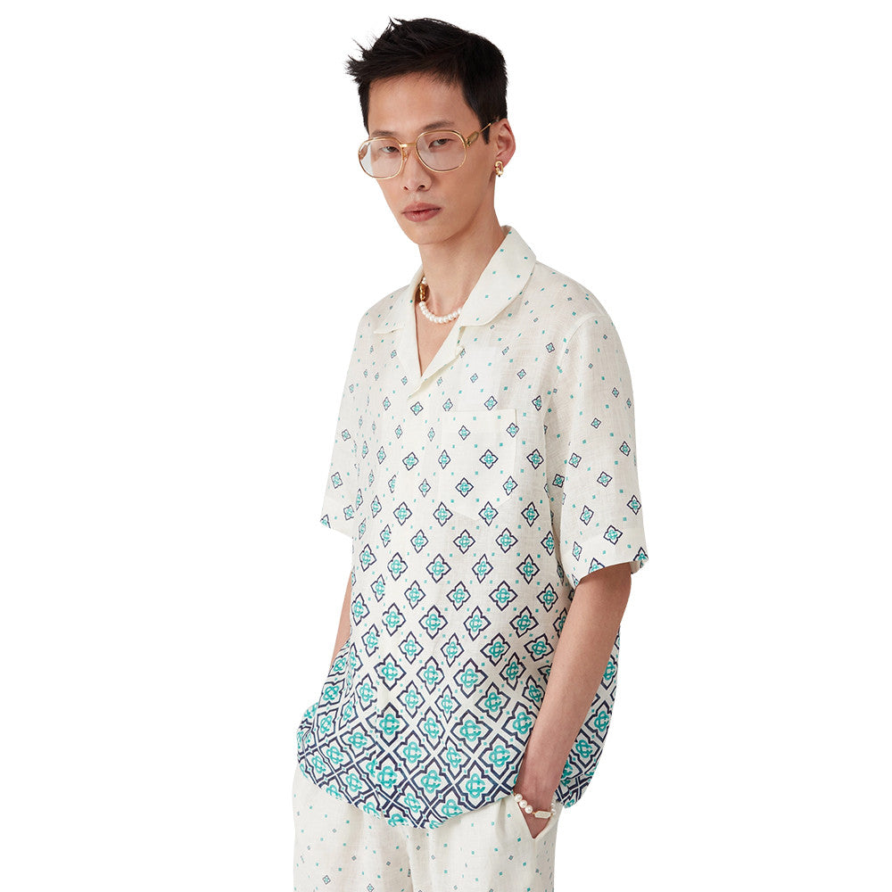 Casablanca Gradient Monogram Linen Shirt Shorts #337182