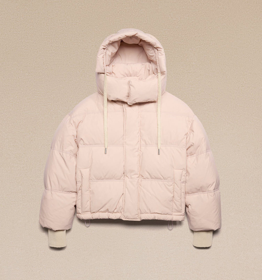 Ami Men's Autumn And Winter Solid Color Loose Zippered Drawstring Hooded Casual Alexandre Mattiussi Down Jacket #98311
