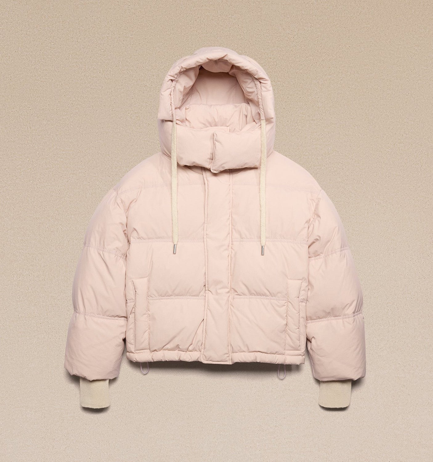Ami Men's Autumn And Winter Solid Color Loose Zippered Drawstring Hooded Casual Alexandre Mattiussi Down Jacket #98311