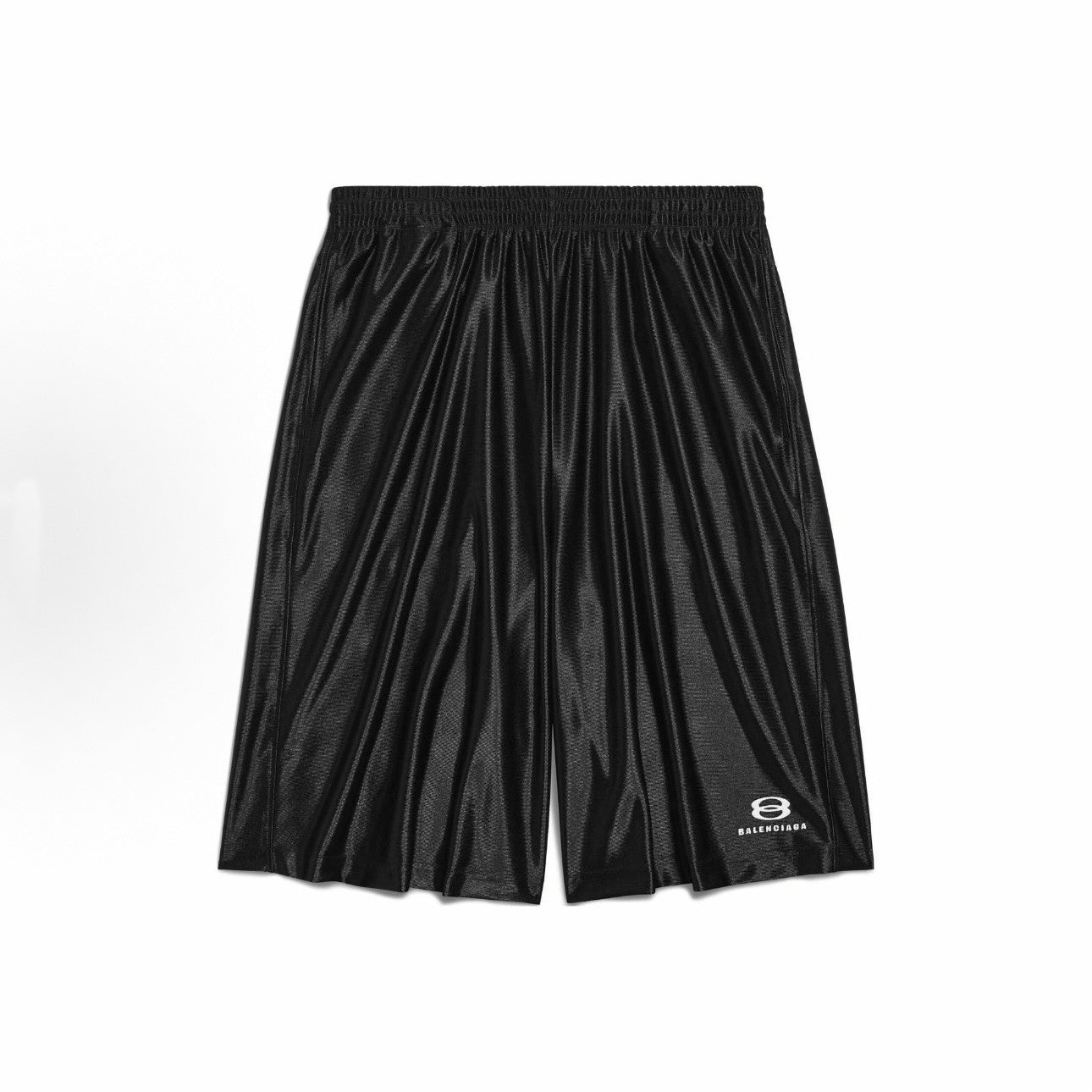 Balenciaga Men's Letter Printed Elastic Waist High Street Summer Straight Casual Solid Color Shorts #77275