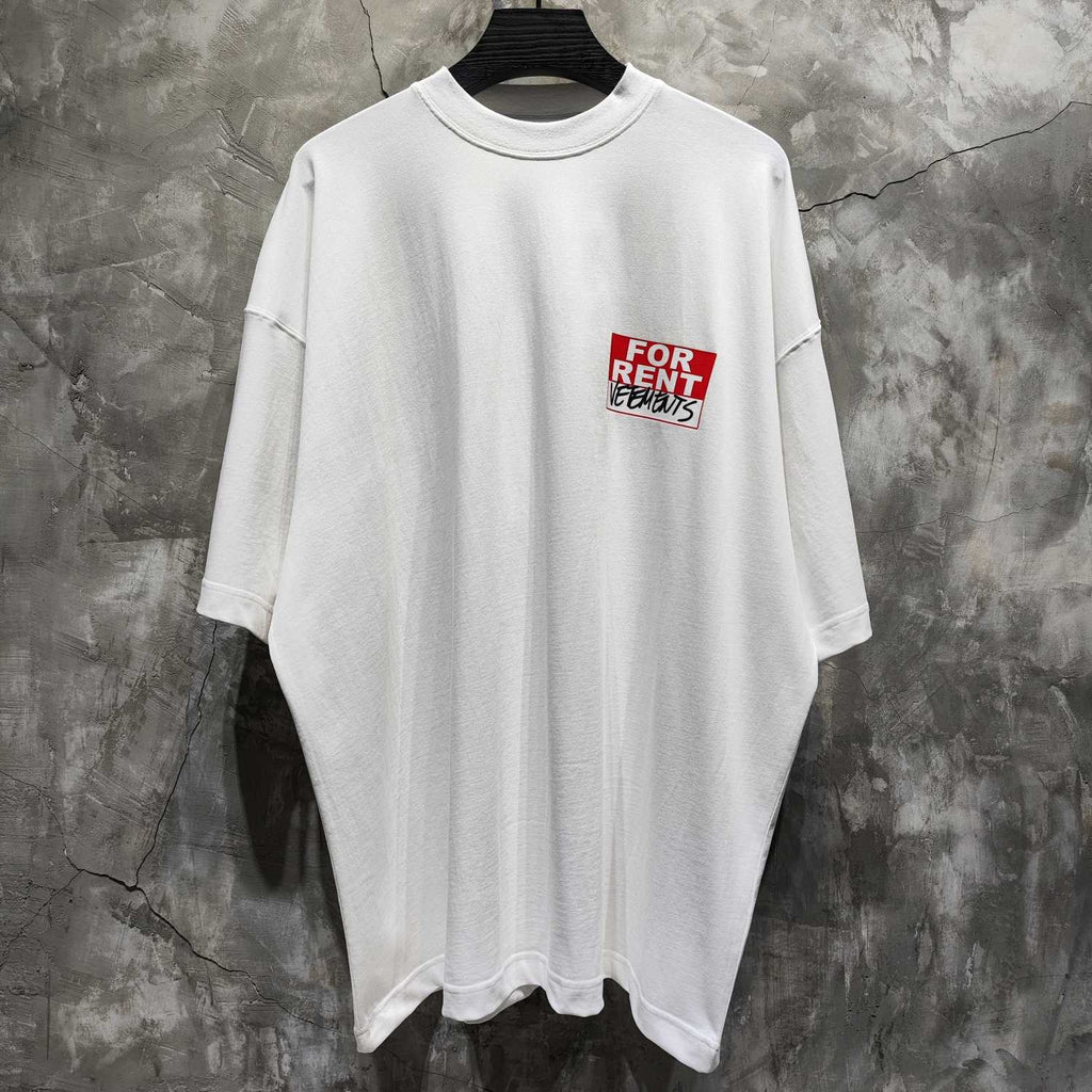 Vetements Men's Summer Round Neck Cotton Comfortable Loose Logo Printed Short Sleeve T-Shirt #76628