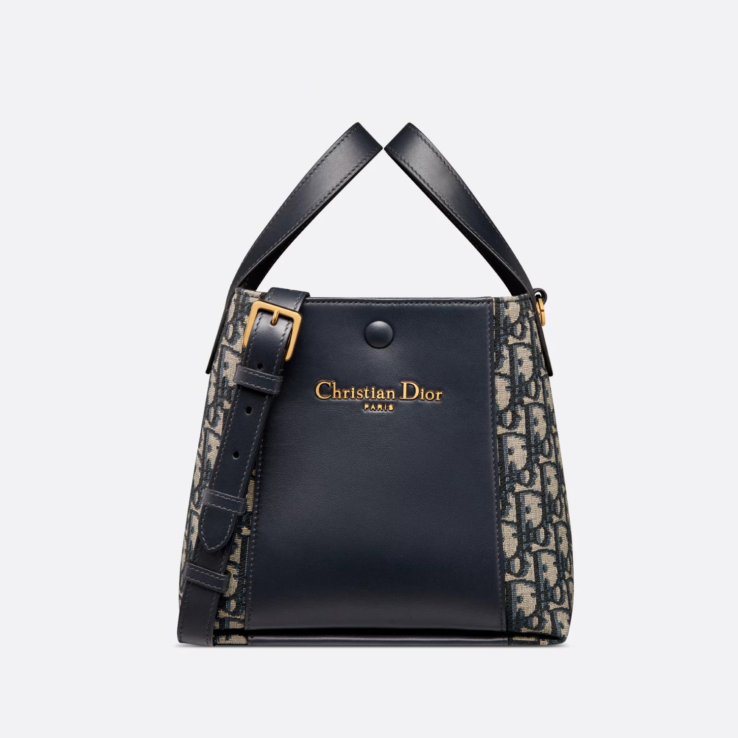 Dior Signature Women's Monogram Printed Solid Colour Grained Cowhide Leather Shoulder Tote Bucket Bag Bags #76662