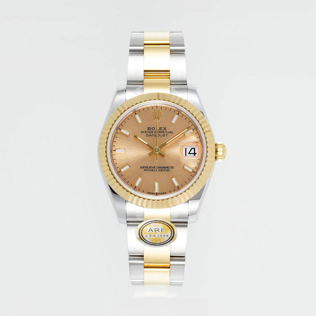 Rolex Men's 31mm Gold Dial Oyster Logbook Series Automatic Mechanical Movement 100m Water Resistant Watch (Please contact customer service for colour selection) #76886