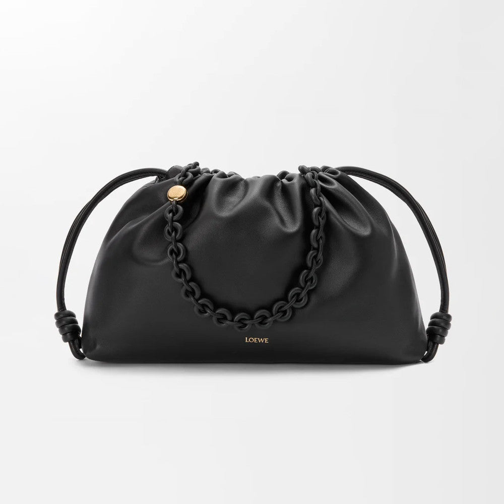 Loewe Flamenco Purse Women's Fashion Classic Solid Color Soft Napa Lambskin Leather Pleated Design Brand Logo Magnetic Buckle Closure Crossbody Bag Shoulder Bag Handbag Bags A411FPDX01-6579 #78346