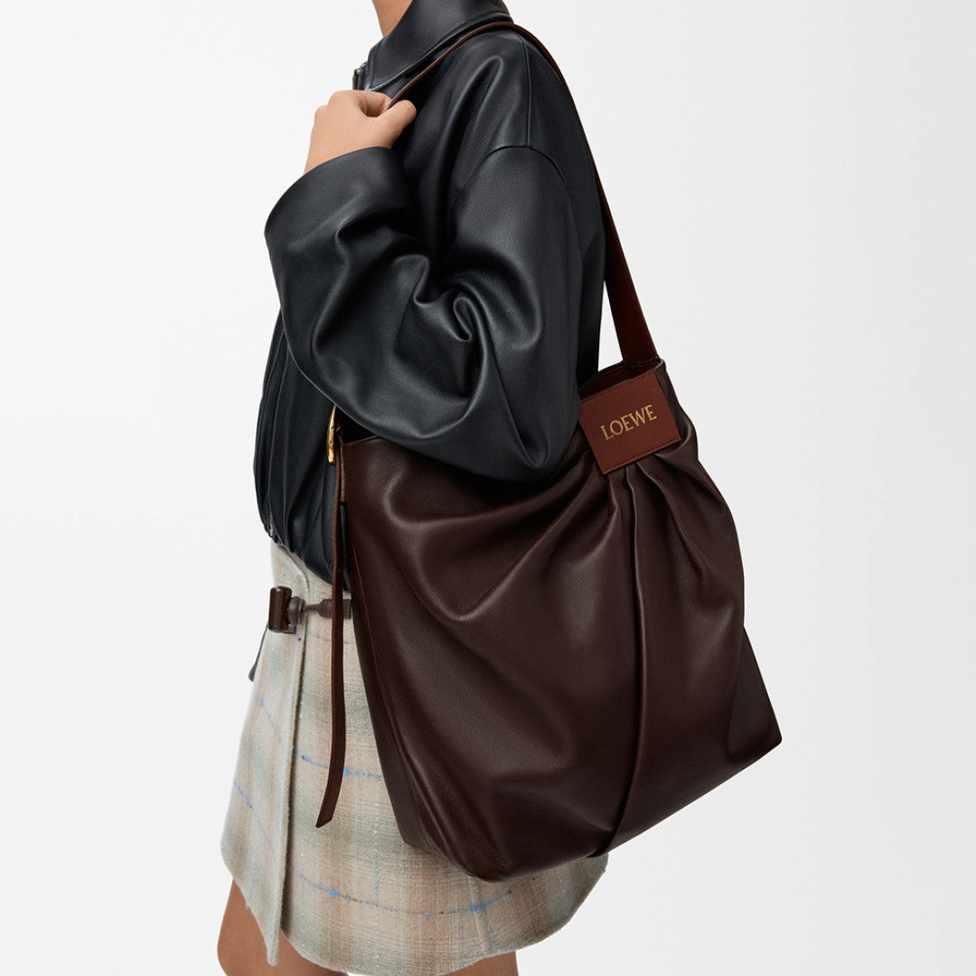 Loewe Women's new soft Napa goat leather Draped handbag Bag Bags #82509A