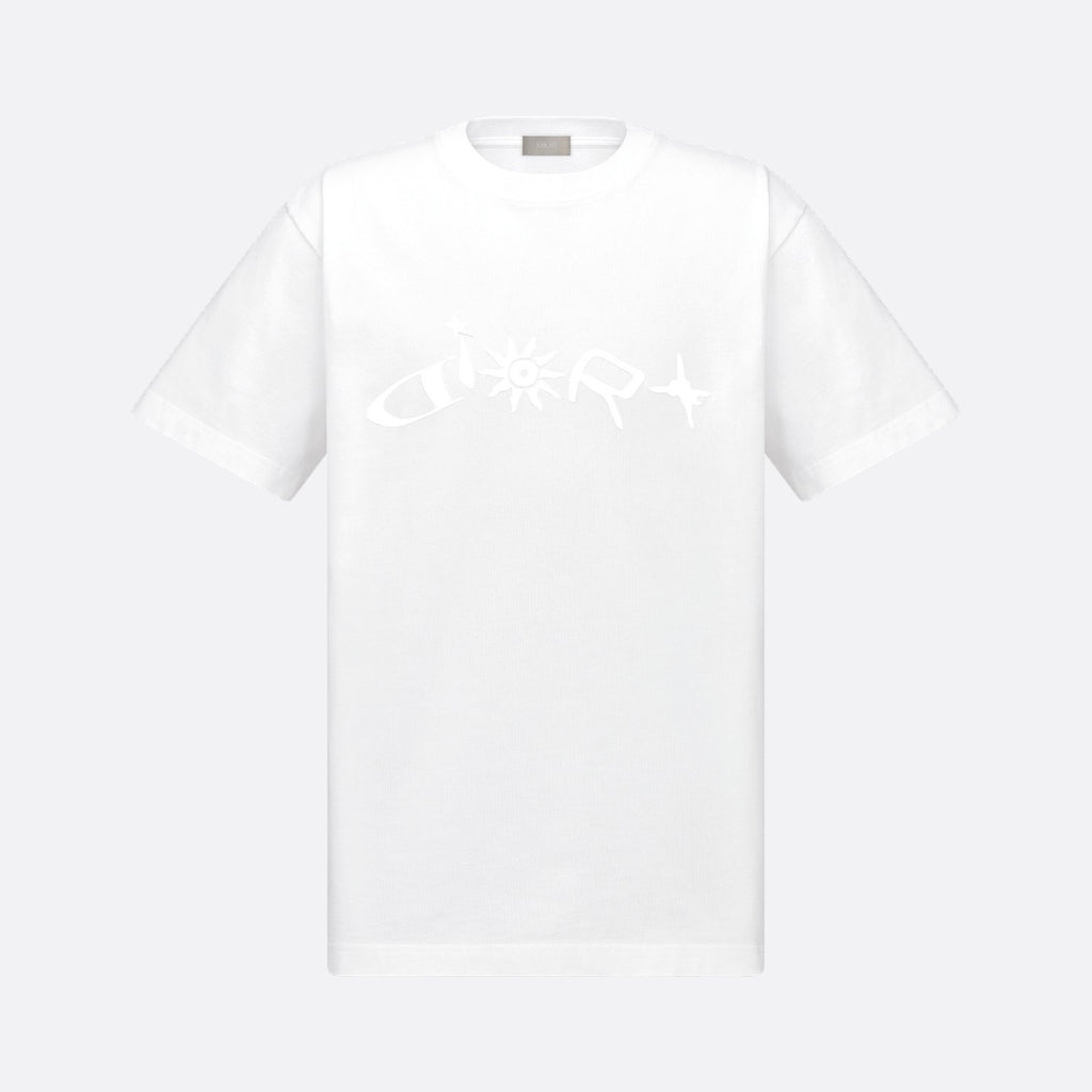 Dior Men's Summer Embroidered Print Solid Color Cotton Crew Neck Short Sleeve T-Shirt #77831