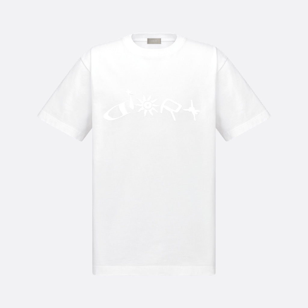 Dior Men's Summer Embroidered Print Solid Color Cotton Crew Neck Short Sleeve T-Shirt #77831