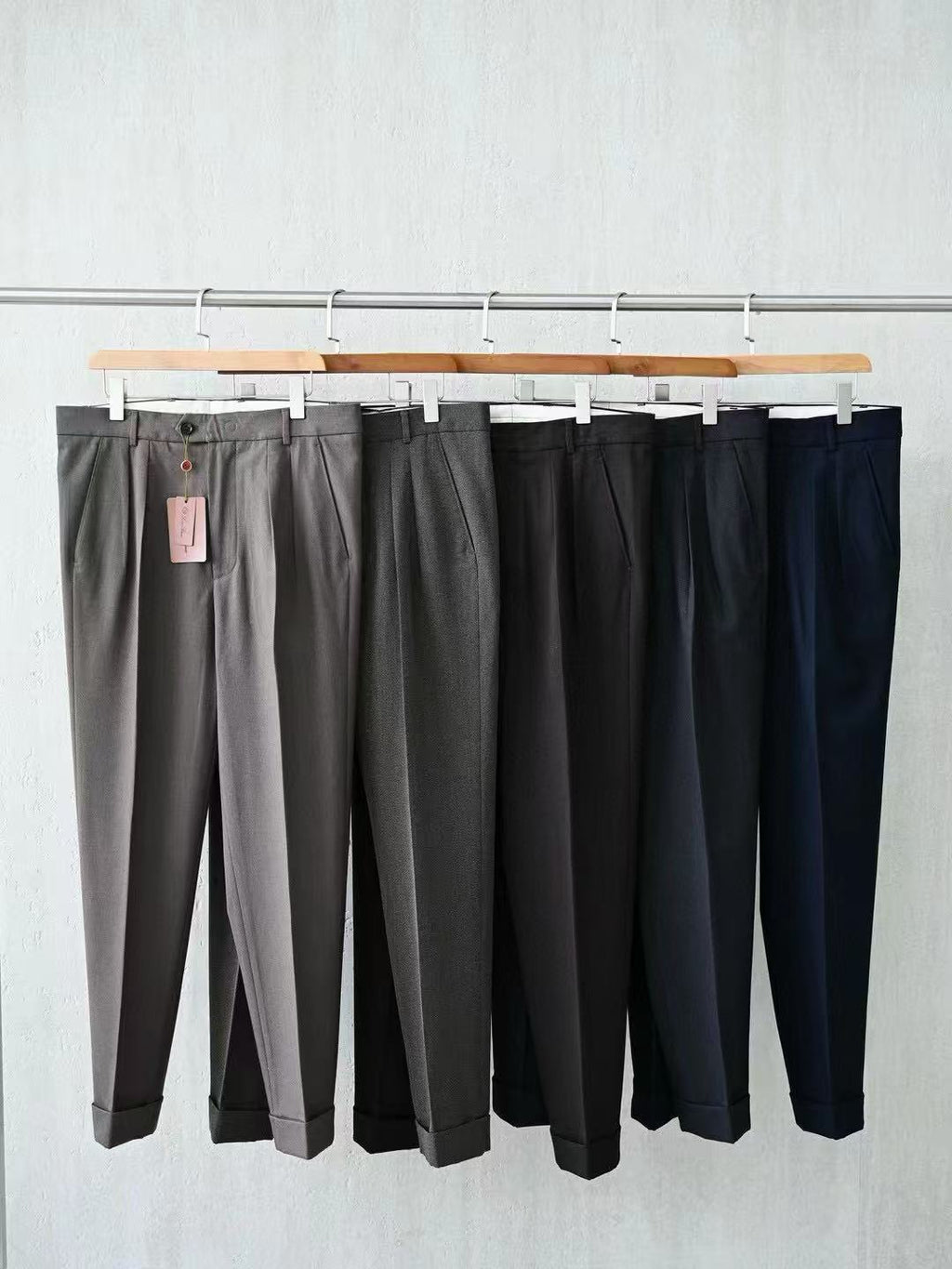 Loro Piana Men's Stafford Mid-Rise Straight-Leg Wool Solid-Color All-Season Casual Pants Ngvp #2563