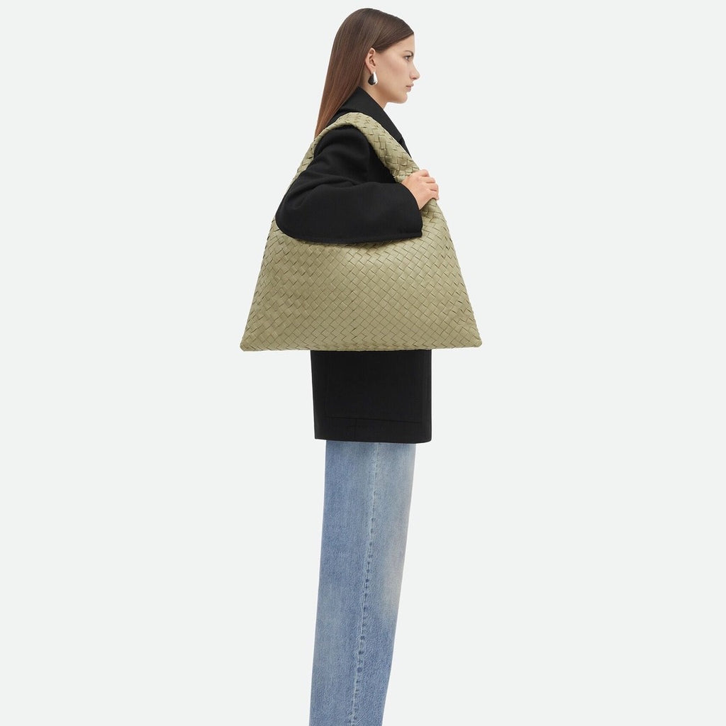 Bottega Veneta Hop Large Multicolor Collection Intrecciato Woven Shoulder Bag Suede Glossy Leather 100% Genuine Leather Fashion Temperament Bags 763970V3IV12190 #81129