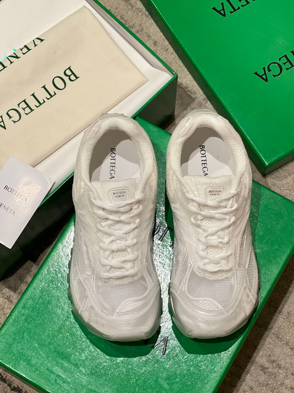 Bottega Veneta Men's Women's Four Seasons Orbit Sneakers Low Top Round Toe Lace Up Casual Shoes #77982