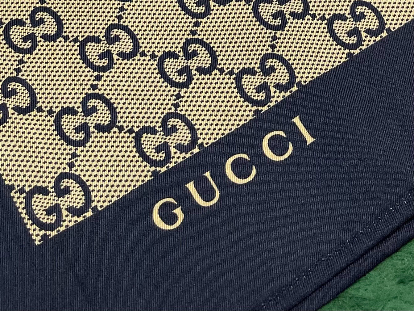 Gucci Men's Summer Logo Full Print Single Breasted Short Sleeve Shirt Stretch Waist Casual Shorts Set Suit #75828