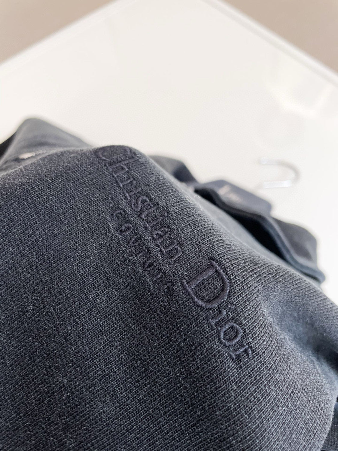 Dior Men's Autumn Grey Polo Neck Long Sleeve Sweatshirt Casual Pants Set Suit #97387