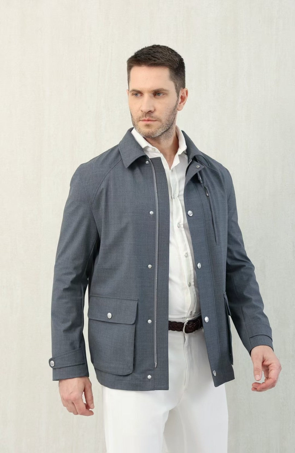 Brunello Cucinelli Men's Spring And Summer Fashion Shoulder Insert Sleeve Military Jacket Light And Comfortable Temperament Jacket Coat Ngvp #9961