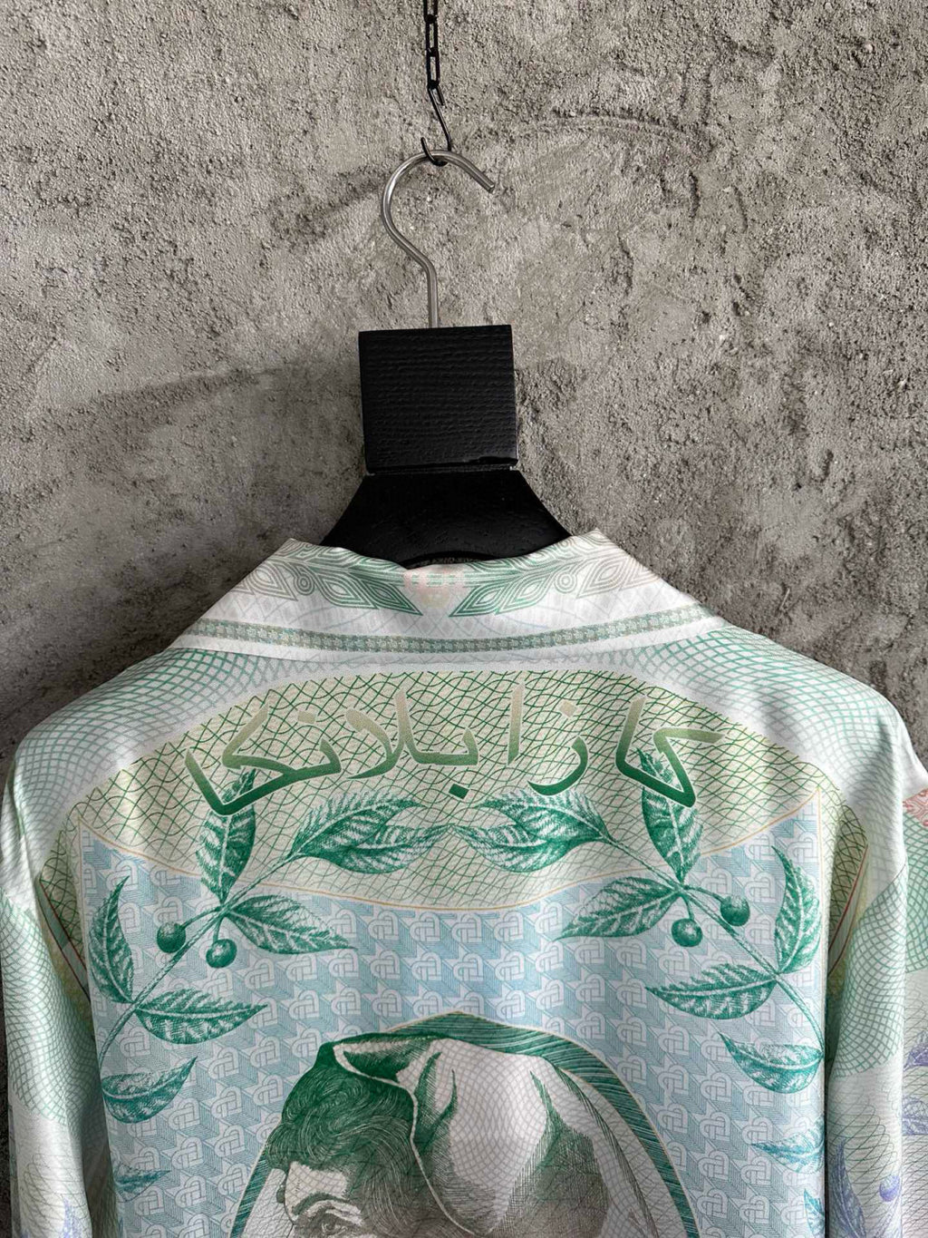 Casablanca Men's Summer Portrait Print Lapel Long Sleeve Single Breasted Shirt #73579