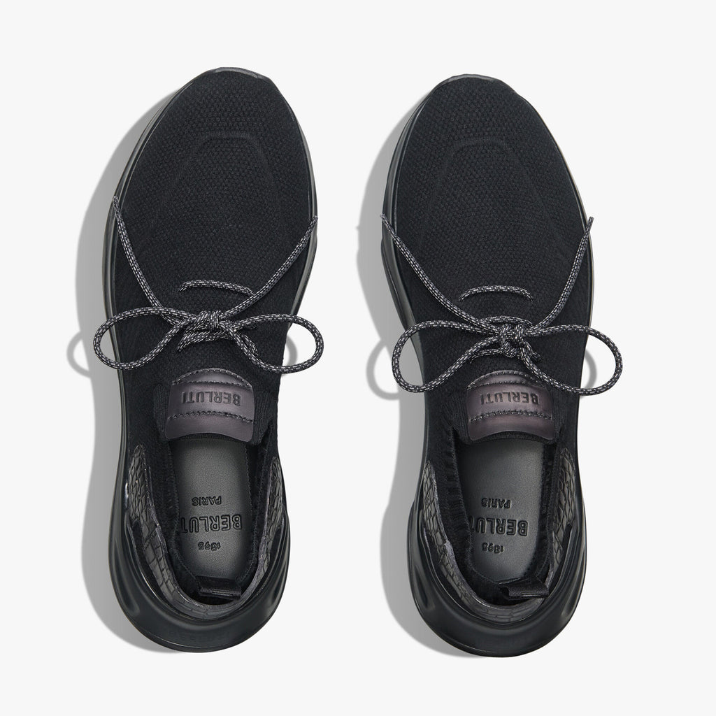 Berluti Shadow Men's Spring/Fall Fashion Casual Round Toe Lace-Up Flat Low Top Flyknit Sneakers Shoes #79358