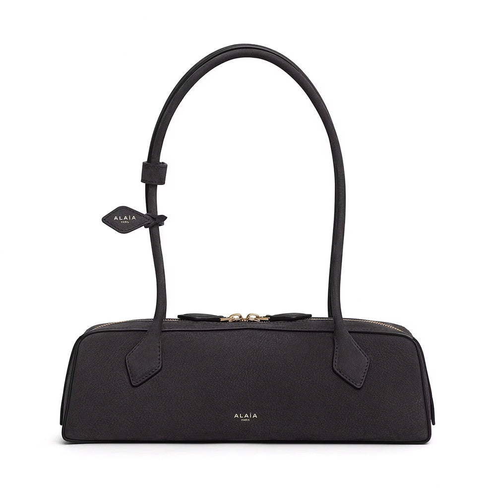 Alaïa Raspberry Le Teckel Medium Bag in Nubuck #320545