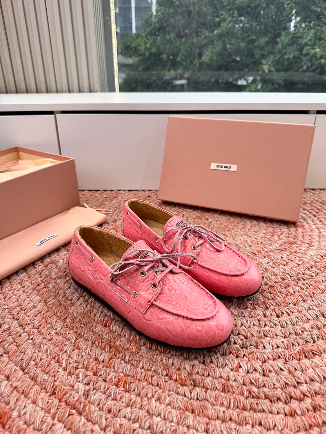 MiuMiu Mesh Mary Jane Shoes #383824