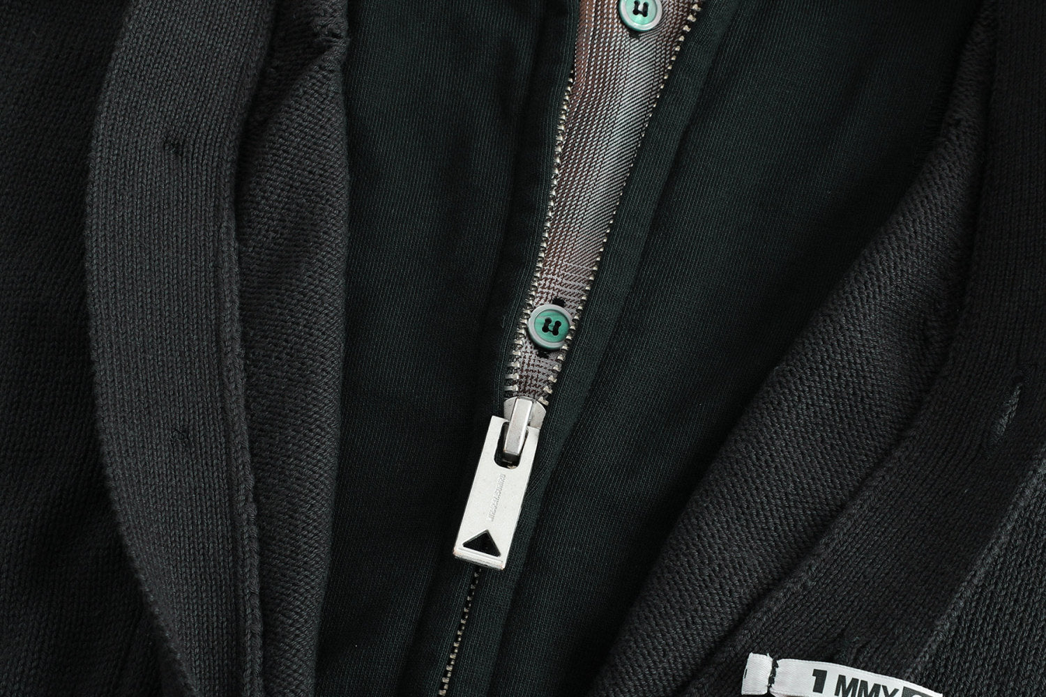 Maison Mihara Yasuhiro Spring/summer Fashion Casual Solid Color Hooded Zipper Embroidered Oversized Relaxed Patchwork Long Sleeve Knit Sweater Jacket #79498