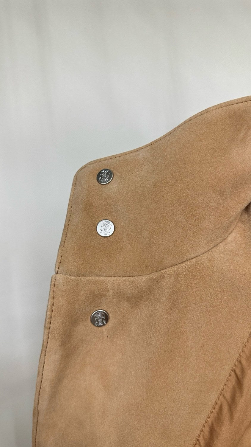 Brunello Cucinelli Men's Autumn And Winter Standing Collar Solid Color Zipper Casual Long Sleeve Goatskin Jacket Ngvp #9349