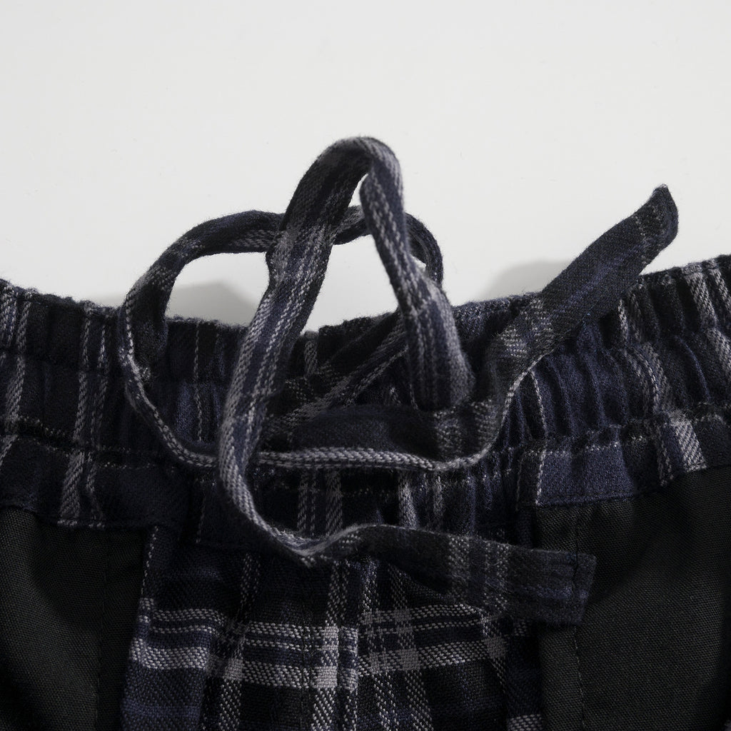 Balenciaga Men's Checkered Elastic Waist Flannel Baggy Pants Four Seasons Solid Color Cotton Casual Trouser Ngvp #1361